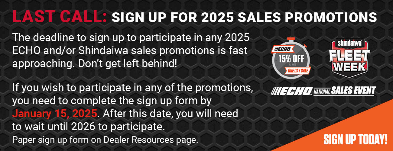 Sign up for 2025 sales promotions